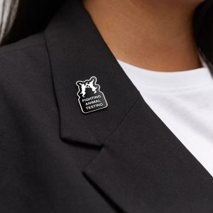 Fighting Animal Testing Pin Badge